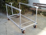 Chariot pour tables pliantes rondes