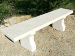 Banc bton finition granito sans dossier