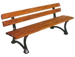 Banc Tulipe pieds fonte (5 lames)