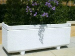 Jardinière rectangulaire en granulat de marbre